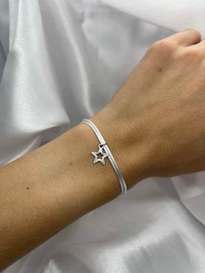 Bracelet satin gros étoile